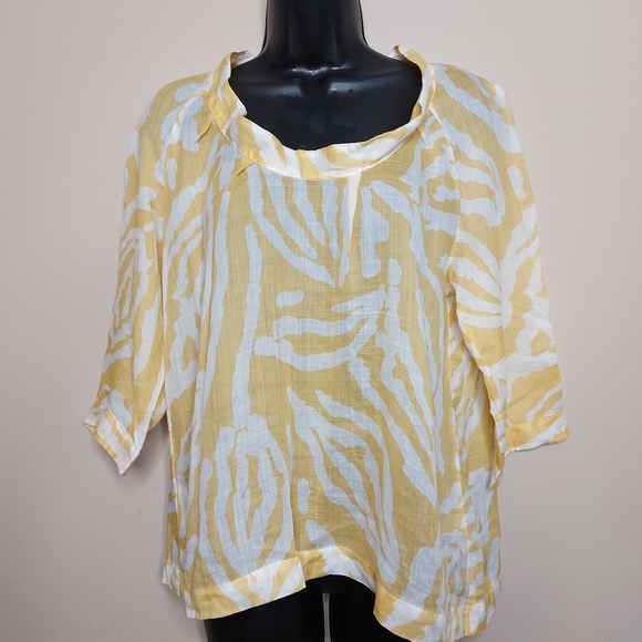 Anne Willi Paris rami patterned blouse - Picture 1 of 8